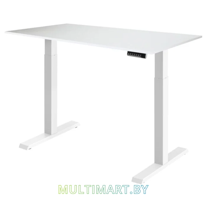 Стол для работы стоя ErgoSmart Electric Desk Compact 1380х800х18 мм (альпийский белый/белый) 